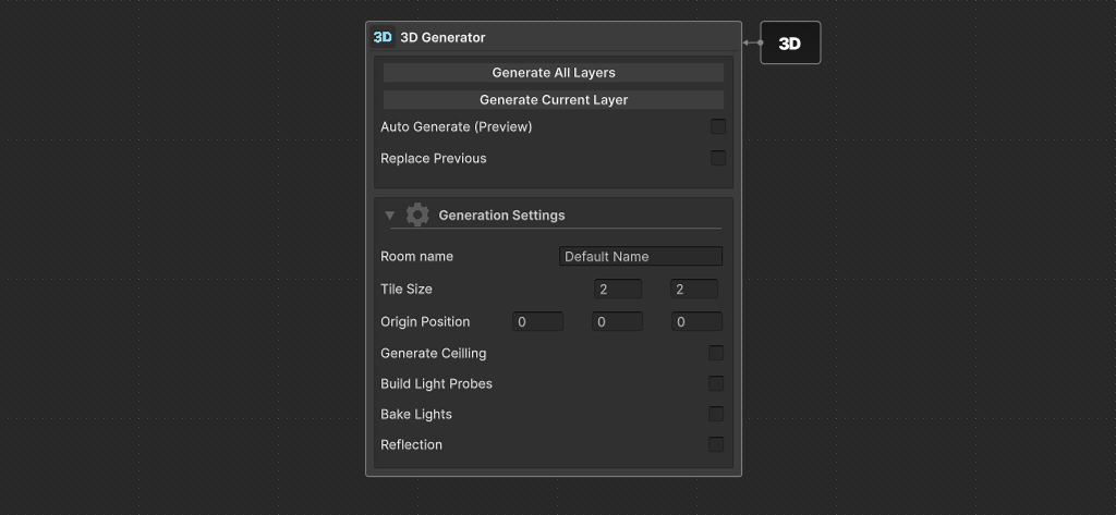 3D Size panel